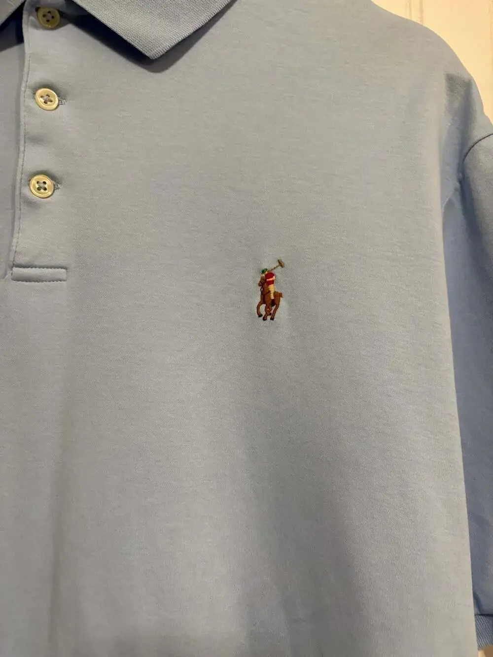 Polo Ralph Lauren Classic Fit Short Sleeve Polo Shirt Light Blue Size L